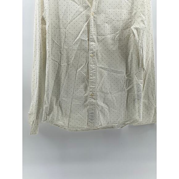 J.CREW Men's White Dot Print Stretch Organic Cotton Slim-Fit Button-Up Shirt SZM - Picture 6 of 11